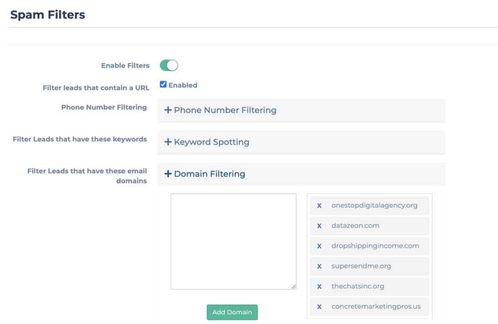 Domain Filtering