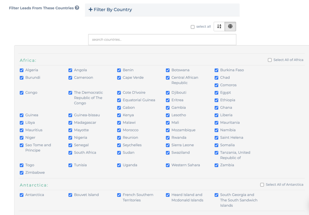 Country IP Filtering